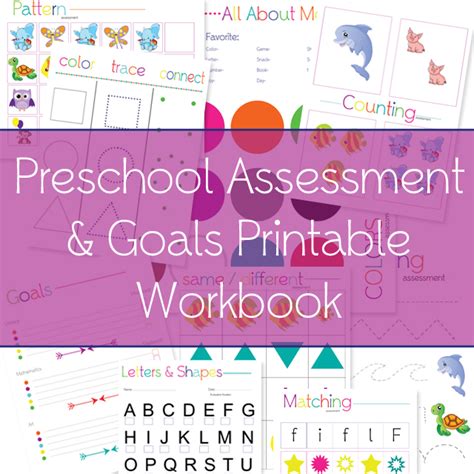 preschool assessment printable workbook
