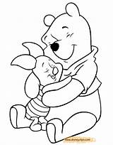 Pooh Coloring Winnie Piglet Pages Hugging Color Disneyclips Tigger Funstuff Friends sketch template