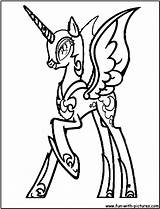 Pony Luna Ausmalen Prinzessin Nightmaremoon Kleines sketch template