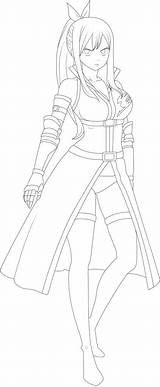 Erza Lineart sketch template