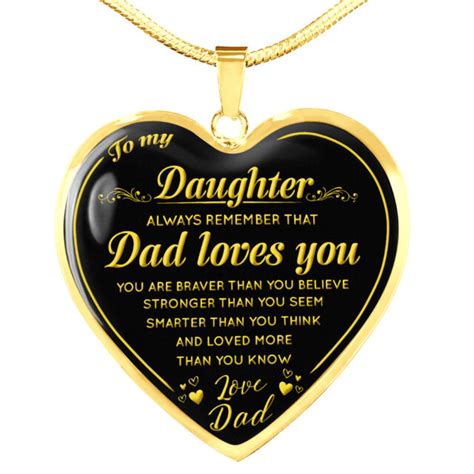 father and daughter necklace heart pendant to my daughter necklace