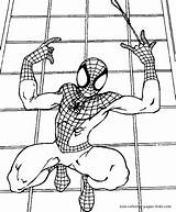 Coloring Pages Man Spider Cartoon Spiderman Color Character Printable Book Sheets Kids Print sketch template