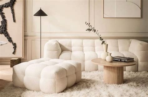 minimalist living room  cream tones modern furniture  caffe latte home