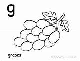Grapes Coloring Letter Writing Pages Template Uppercase Sheet Cleverlearner Practice Sheets Alphabet Color sketch template