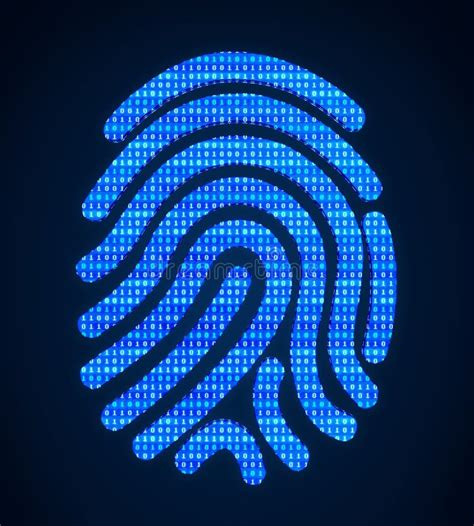 biometric fingerprint system illustration stock illustration illustration  screen forensic