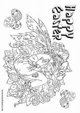 Easter Coloring Happy Sheets Lisovzmesy sketch template