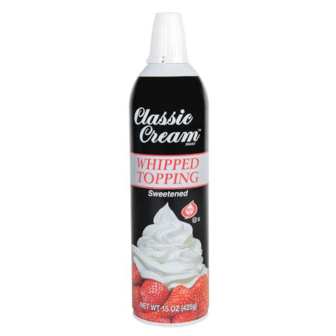 classic cream  oz aerosol whipped topping  case