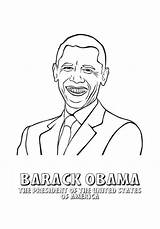Obama Barack Coloring Pages Printable Getcolorings Color sketch template