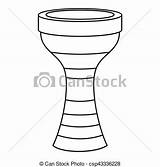 Darbuka Icon Instrument Musical Illustration Outline Vector Style Web sketch template