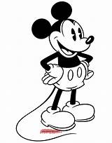 Mickey Classic Coloring Mouse Pages Disney Hands Hips Printable Book Disneyclips Funstuff sketch template