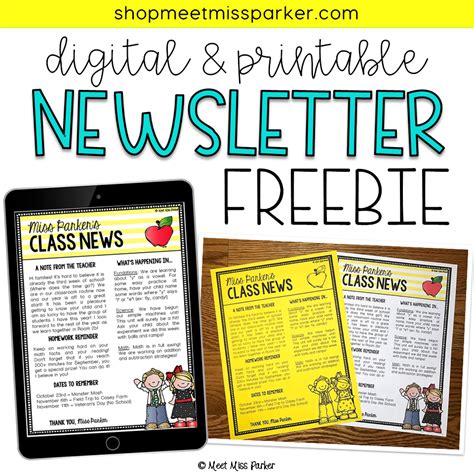 newsletter template   classroom  editable newsletter