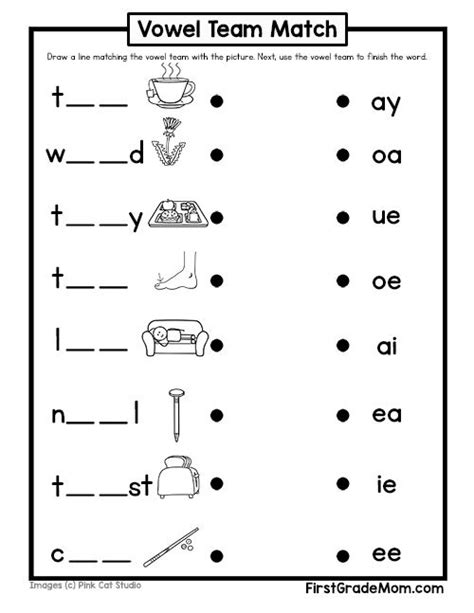 printable vowel team worksheets feature hands  activities
