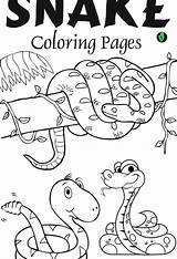 Coloring Pages Snake Kids Reptiles Snakes Getcolorings East sketch template
