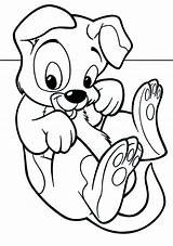 Puppy Coloring Kids Library Clipart Book Happy sketch template