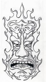 Tiki Coloring Pages Mask Printable Drawing Head Template God Totem Getdrawings Pole Getcolorings Library Clipart Illustration Comments sketch template