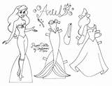Ariel Coloring Baby Pages Paper Doll Printable Princess Disney Getcolorings sketch template