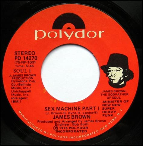 1975 polydor 45 sex machine part 1 sex machine part 2 the james