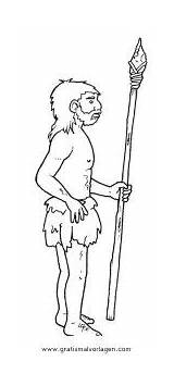 Steinzeit Neandertaler Colorare Evoluzione Ominidi Homo Erectus Primitivos Malvorlage Neanderthal Cavernicolas Ausmalen Malvorlagen Scritta Sull sketch template