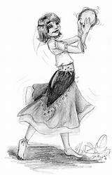 Gypsy Dancing sketch template