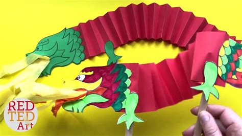 dragon paper puppet diy paper diy  chinese  year paper dragon