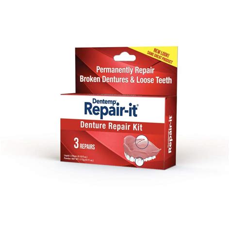 Dentemp Emergency Denture Repair Kit 3 Repairs Pack Of 3 Buy