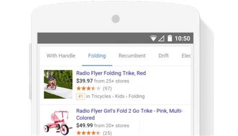 google refines  google shopping experience  mobile   tabs