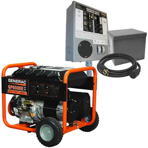 Generac Gp6500e 6500 Watt Electric Start Portable Generator W Power