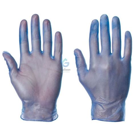 blue vinyl gloves powder  disposable gloves  galleon