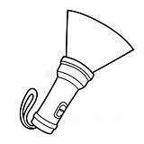 Taschenlampe Malbuch Sie Illustrationen Vektoren sketch template