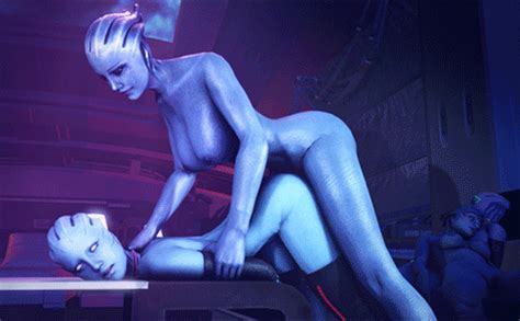 rule 34 3d alien animated areola asari big breasts blue skin breasts