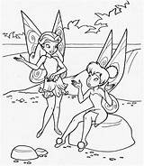 Tinkerbell Coloring Pages Printable Clip Disney Color Friends Fairy Her sketch template