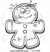 Zombie Mascot Drunk Gingerbread Coloring Clipart Cartoon Thoman Cory Outlined Vector Pages 2021 Getcolorings sketch template