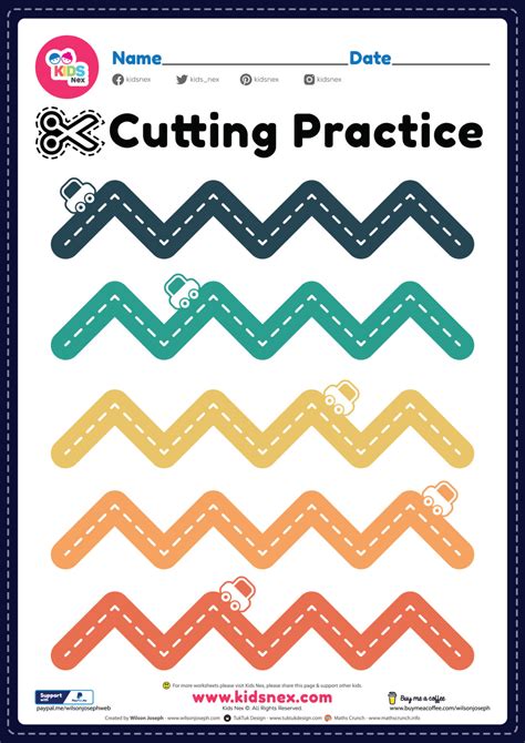 printable kindergarten cutting practice