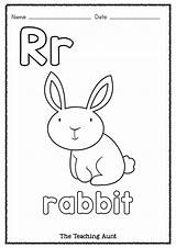 Rabbit Worksheets Alphabet Worksheet Aunt Theteachingaunt sketch template