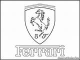 Ferrari Coloring Loga Ausmalen Pojazdy Dibujos Escudo Starklx sketch template