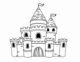 Castle Coloring Coloringcrew Princesses sketch template