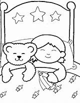 Sleeping Boy Child Coloring Pages Kids Getdrawings Drawing sketch template