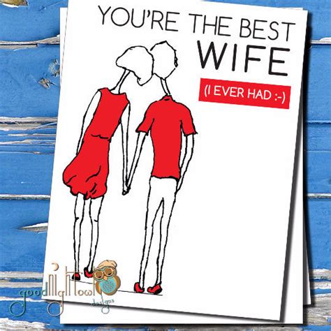 anniversary card youre   wife    cute funny hus