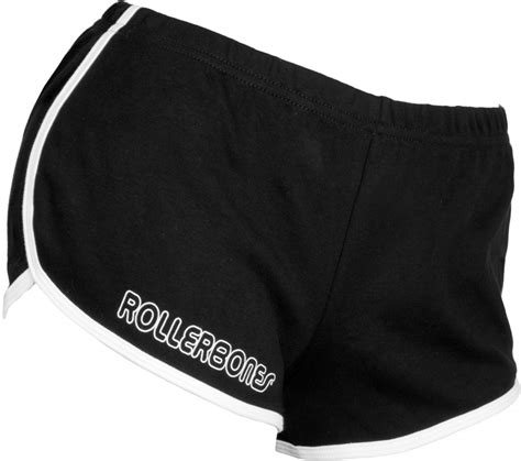 Rollerbones Womans Booty Shorts Black White Photo 1 Photo Gallery