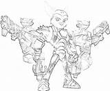 Ratchet Pages Coloring Clank Template sketch template