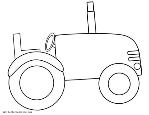 tractor coloring pages simple  kids  printable coloring pages