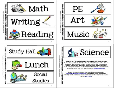 clipart school subject matching exercise   cliparts