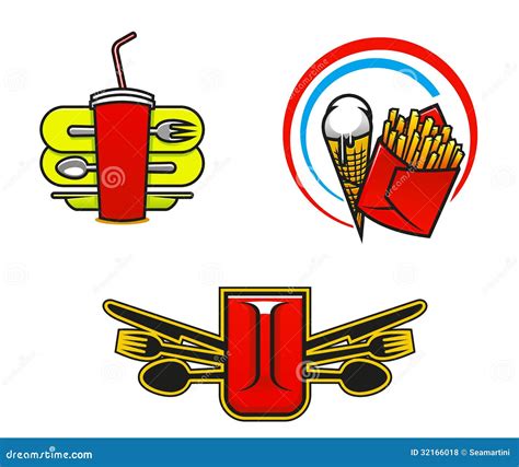 fast food symbols royalty  stock  image