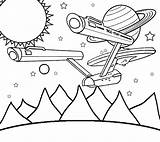 Coloring Kids Trek Pages Star Space Colouring Solar System Color Enterprise Printable Stars Print Book Drawing Activities Planets Hollywood Sheets sketch template