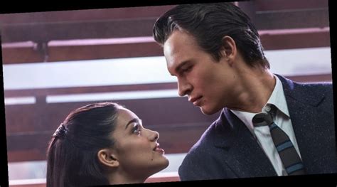 see ansel elgort and rachel zegler as tony and maria in ‘west