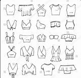 Gezeichnet Sketch Dress Trendigen Vektor Gesetzt Modelle Bocetos Croquis Camisetas Sketchbook Anime Clothing Monologo Cuaderno Myloview Lockscreen sketch template