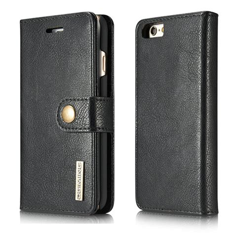 iphone  wallet case mignova folio case  card slot  detachable magnetic hard case