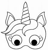 Einhorn Maske Unicorn Malvorlage Faschingsmasken Masken Tiermasken Template sketch template