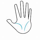 Hand Draw Drawing Easy Line Step Tutorial Finger Palm Detail sketch template