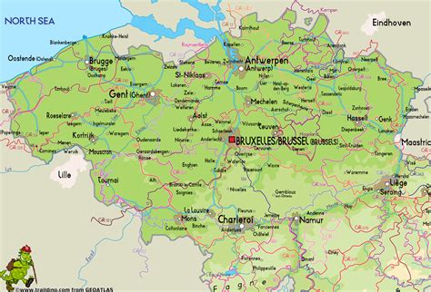 gedetailleerde kaart belgie duitsland kaart
